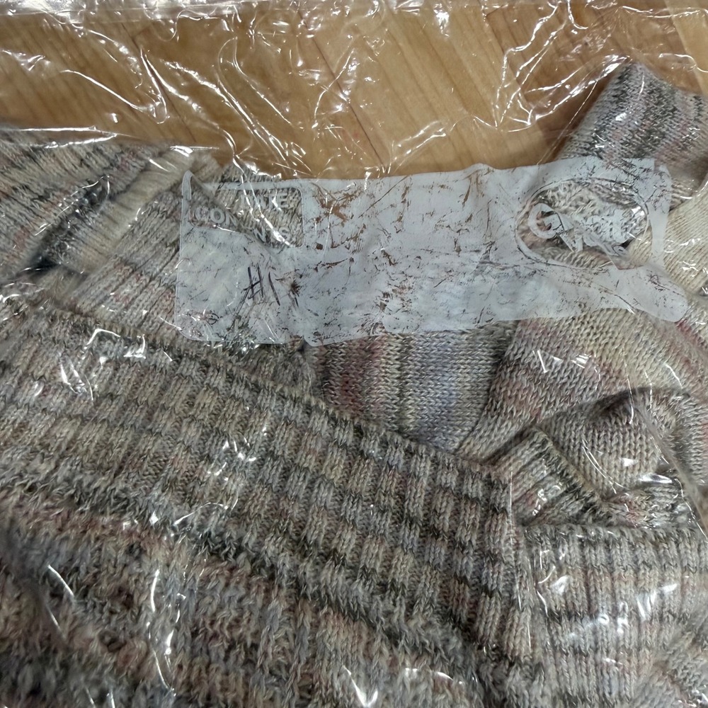 Maurices Space Dye Striped Open Front Cardigan Sweater Tan Pink‎ Plus Size 1 1X - Picture 9 of 9